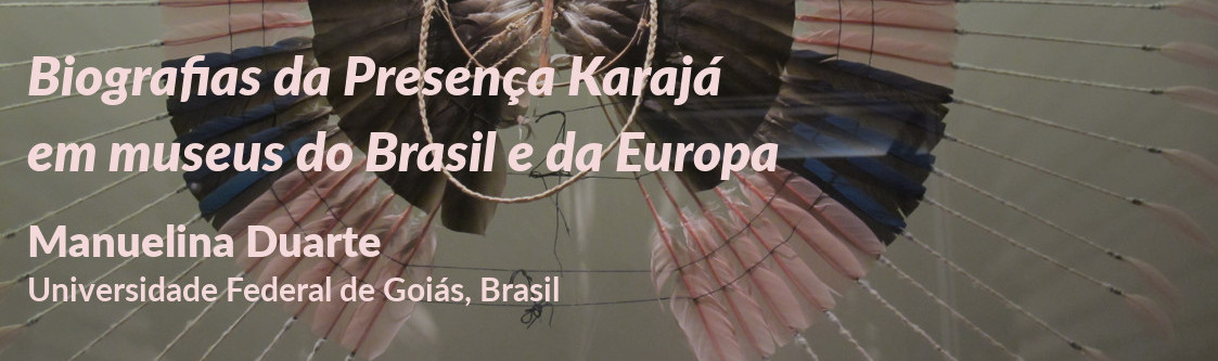 Fragmento do cartaz do seminário Biografias da Presença Karajá em museus do Brasil e da Europa