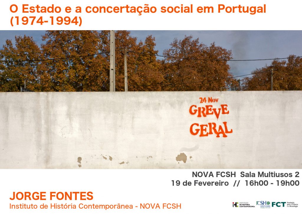 Fragmento do cartaz do Seminário "O Estado e a concertação social em Portugal"