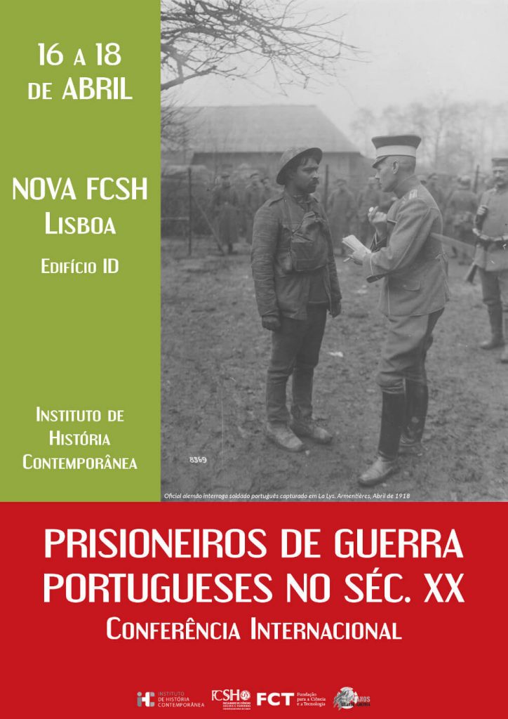 Cartaz da conferência Prisioneiros de Guerra Portugueses no Século XX