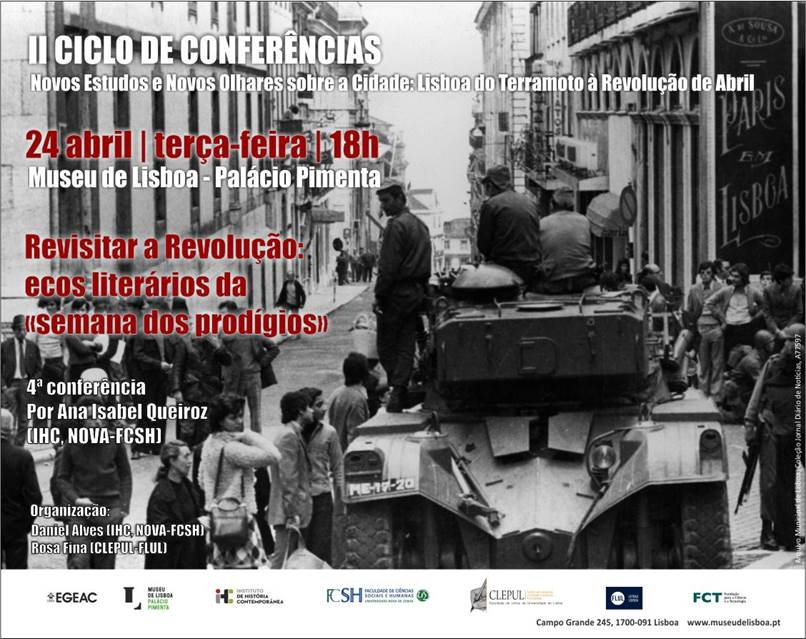 Cartaz da conferência "Revisitar a Revolução"