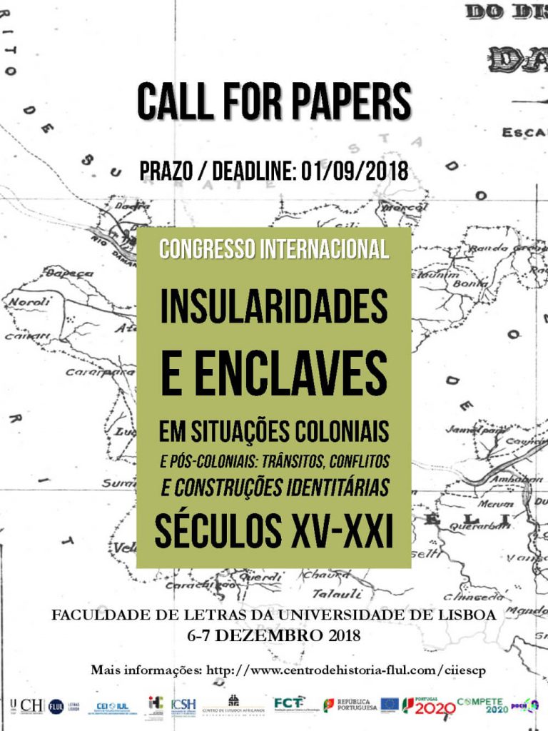 Cartaz do congresso "Insularidades e enclaves em situações coloniais e pós-coloniais"