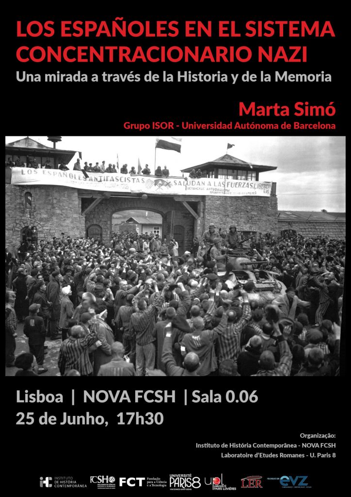 Cartaz da conferência "Los españoles en el Sistema Concentracionario Nazi"