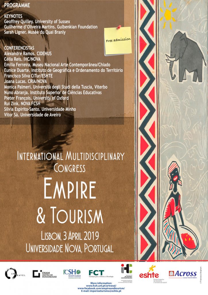 Poster with the main speakers of the conference "Empire & Tourism"