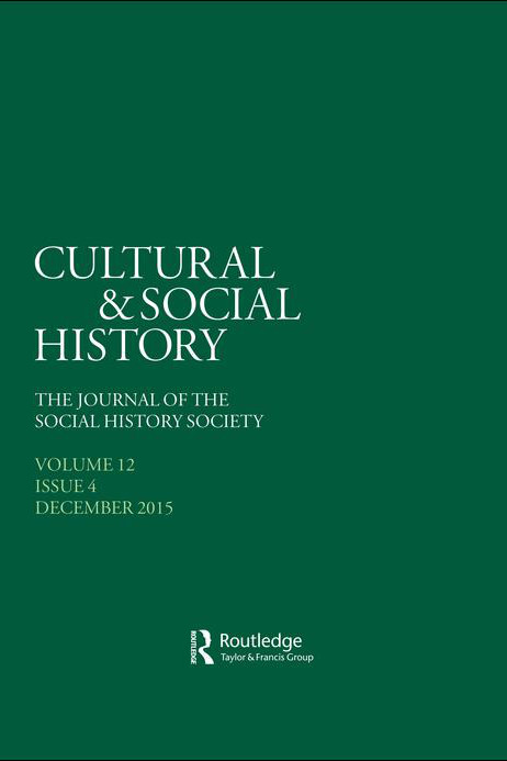 Capa do volume 12 da revista Cultural and Social History