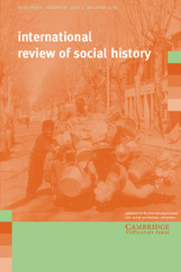 Capa do volume 61 da International Review of Social History