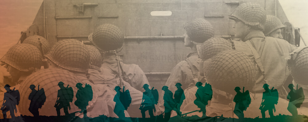 imagem de soldados dentro de transportadores na segunda guerra mundial