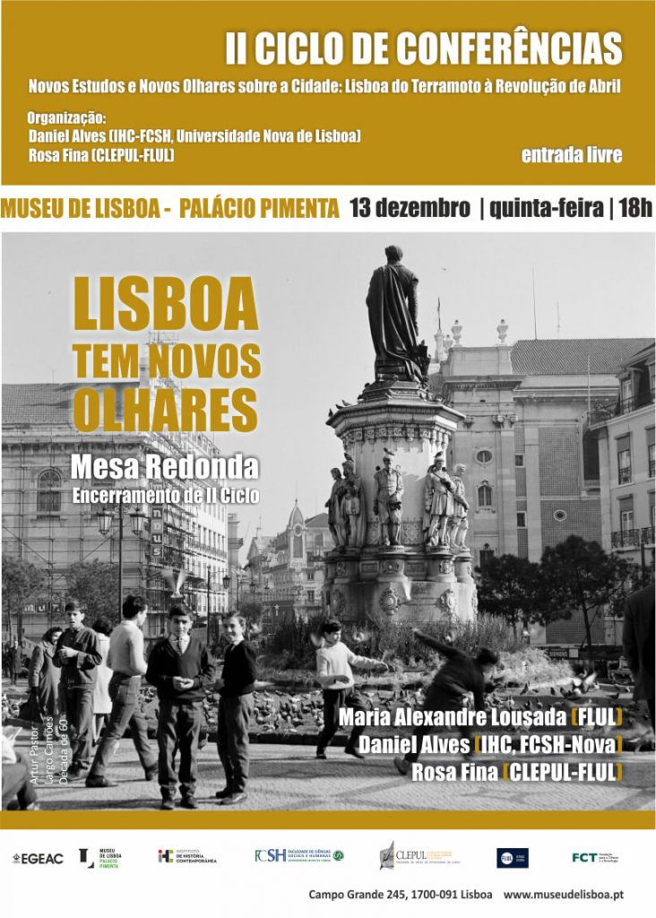 Cartaz da mesa-redonda "Lisboa tem novos olhares"