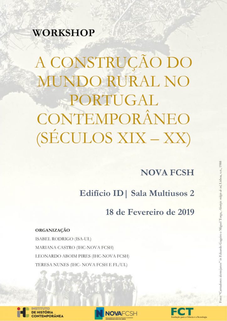 Cartaz do workshop "A Construção do Mundo Rural no Portugal Contemporâneo"