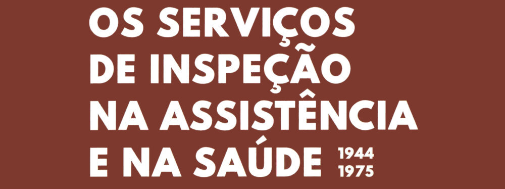 Os Serviços de Inspeção na Assistência e na Saúde - letras brancas em fundo vermelho escuro