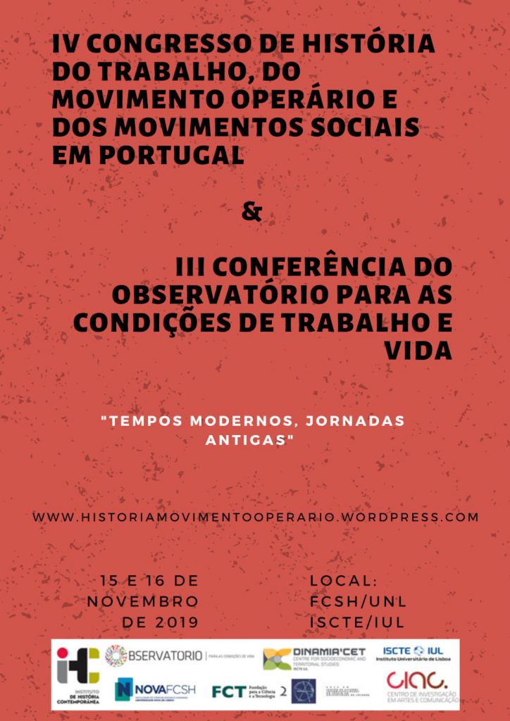 Cartaz do congresso "Tempos Modernos, Jornadas Antigas"