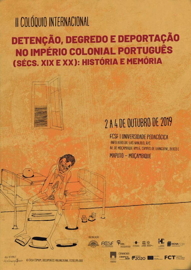 Cartaz do colóquio "Detenção, Degredo e Deportação no Império Colonial Português"