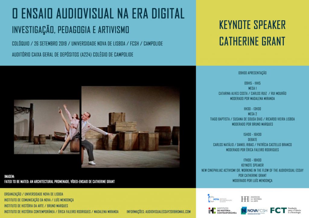 Cartaz do colóquio "O Ensaio Audiovisual na Era Digital"