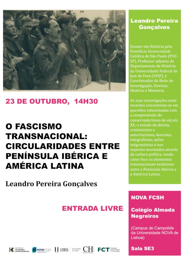 Cartaz da conferência "O Fascismo Transnacional"