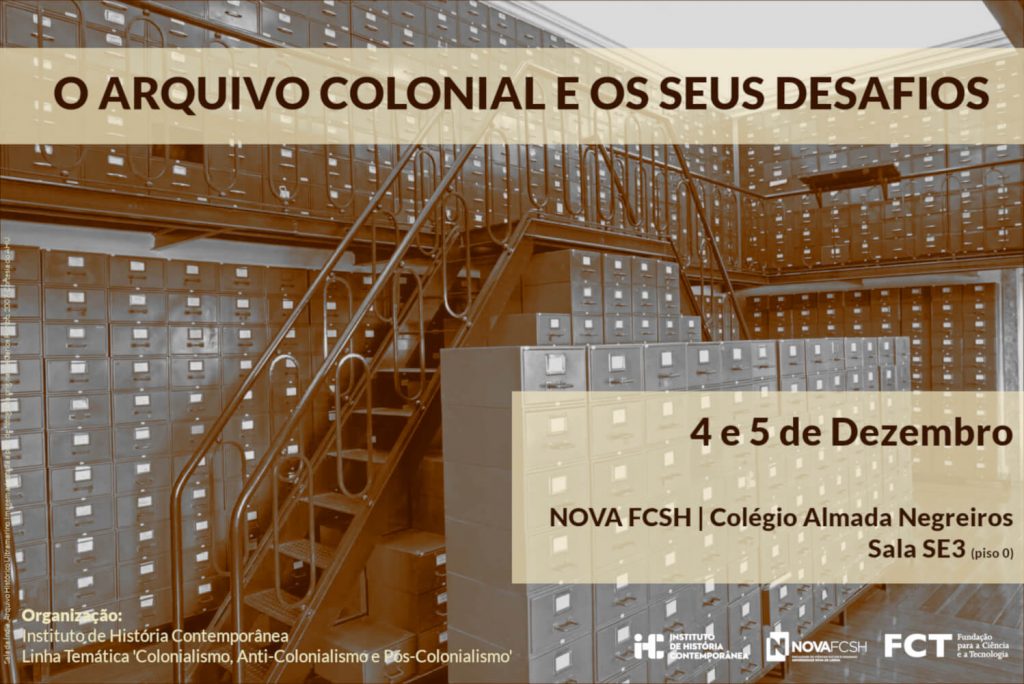 Cartaz do colóquio "O Arquivo Colonial e os seus Desafios"