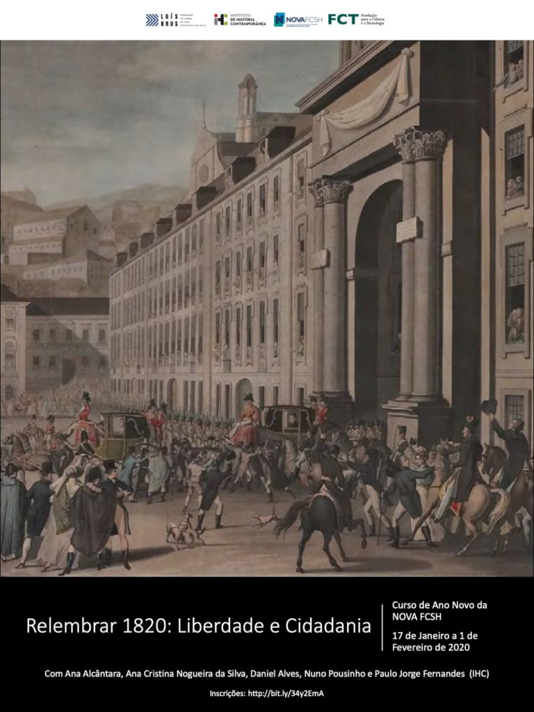 Cartaz do curso "Relembrar 1820: Liberdade e Cidadania"