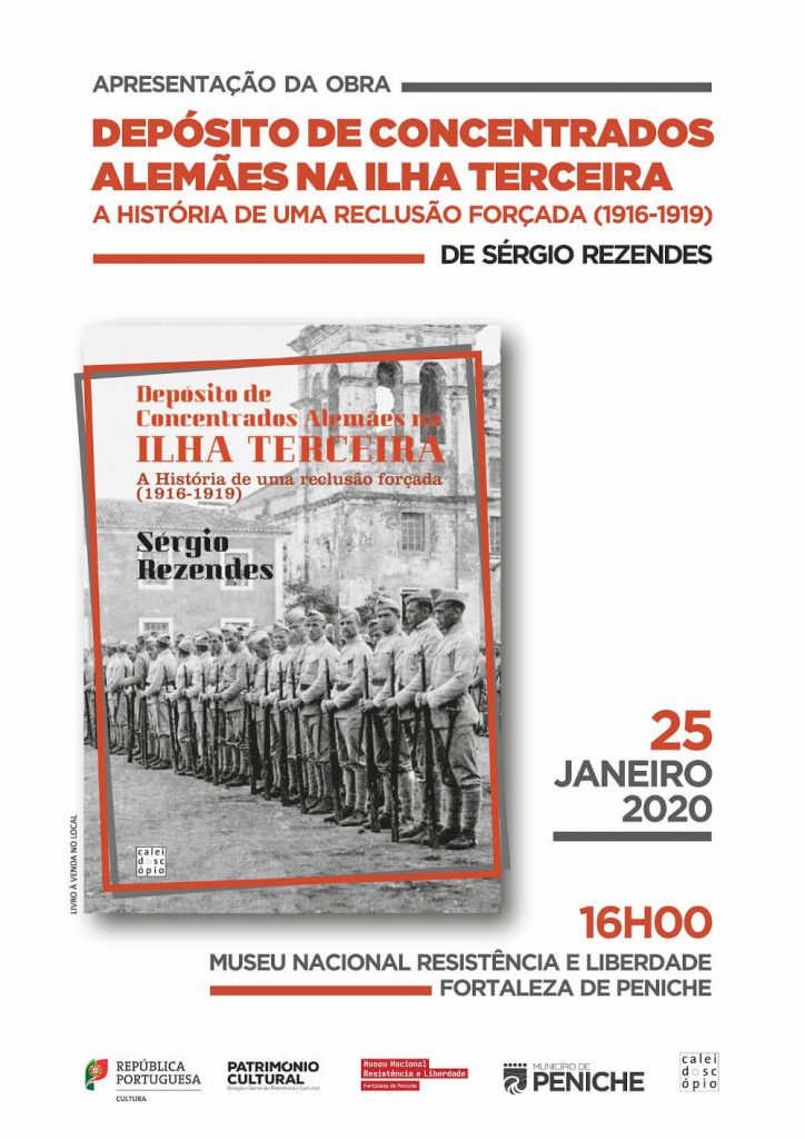 Cartaz da apresentação do livro "Depósito de Concentrados Alemães na Ilha Terceira"