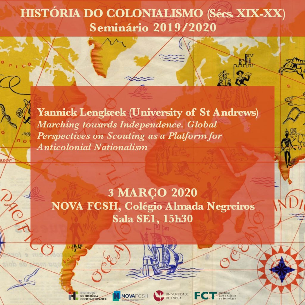 Cartaz da terceira sessão do do Seminário de Investigação em História do Colonialismo (Sécs. XIX-XX) do ano 2020