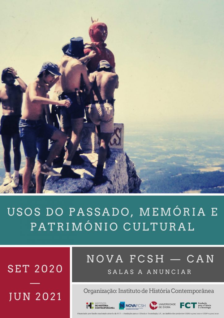 Cartaz do seminário de investigação "Usos do passado, memória e património cultural", edição 2020-2021