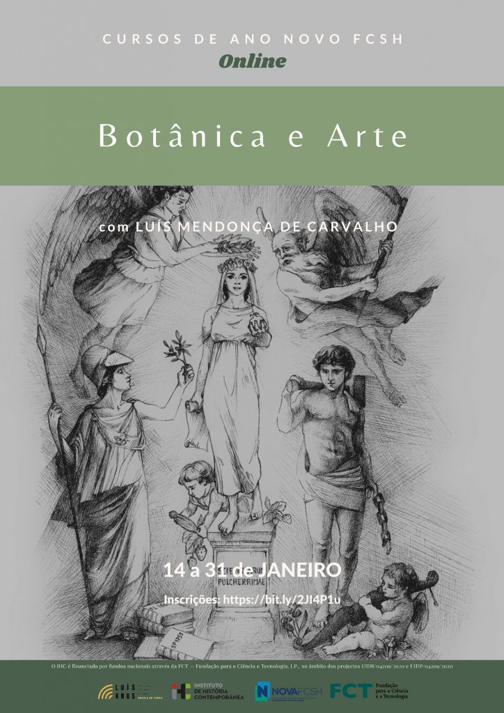 Cartaz do curso "Botânica e Arte" dos Cursos de Ano Novo da NOVA FCSH 2021