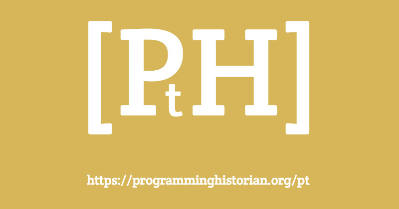 Logótipo da versão em português do The Programming Historian