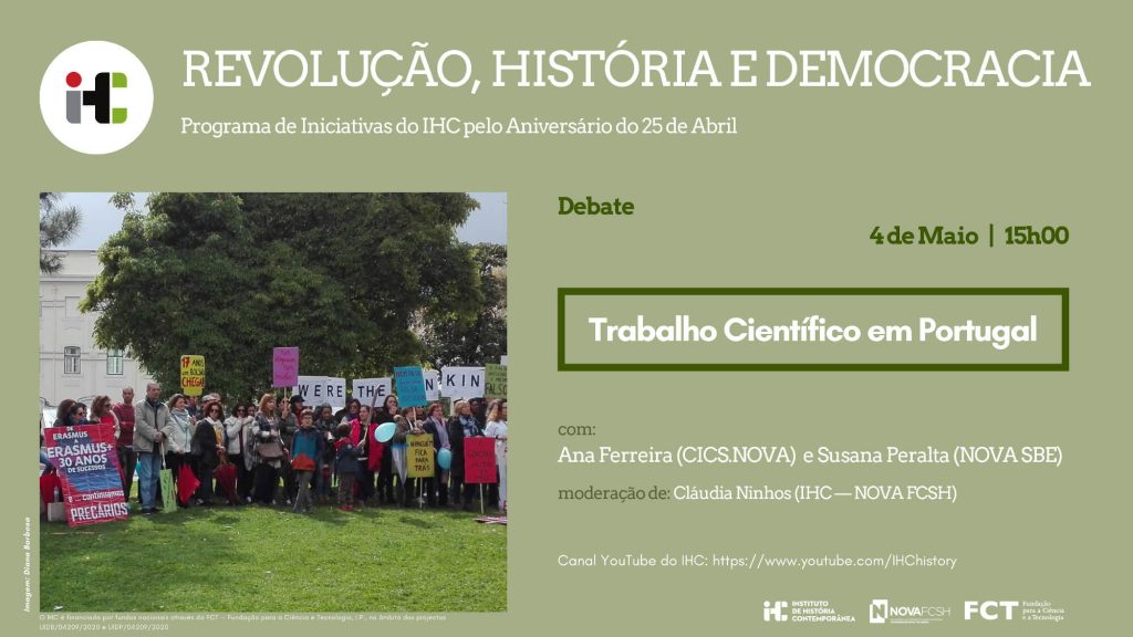 Cartaz do debate "Trabalho Científico em Portugal"