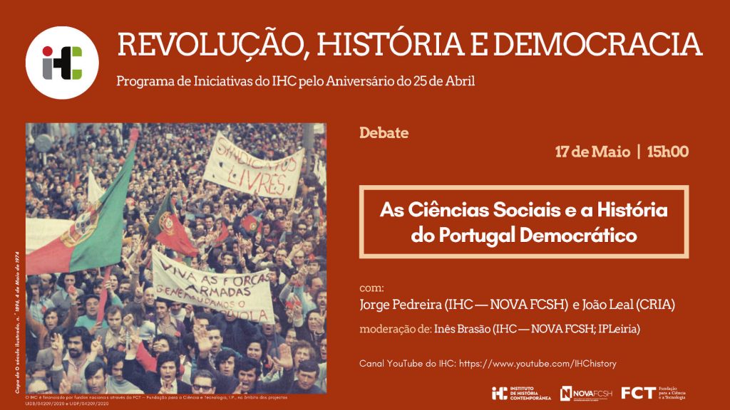 Cartaz do debate "As Ciências Sociais e a História do Portugal Democrático"