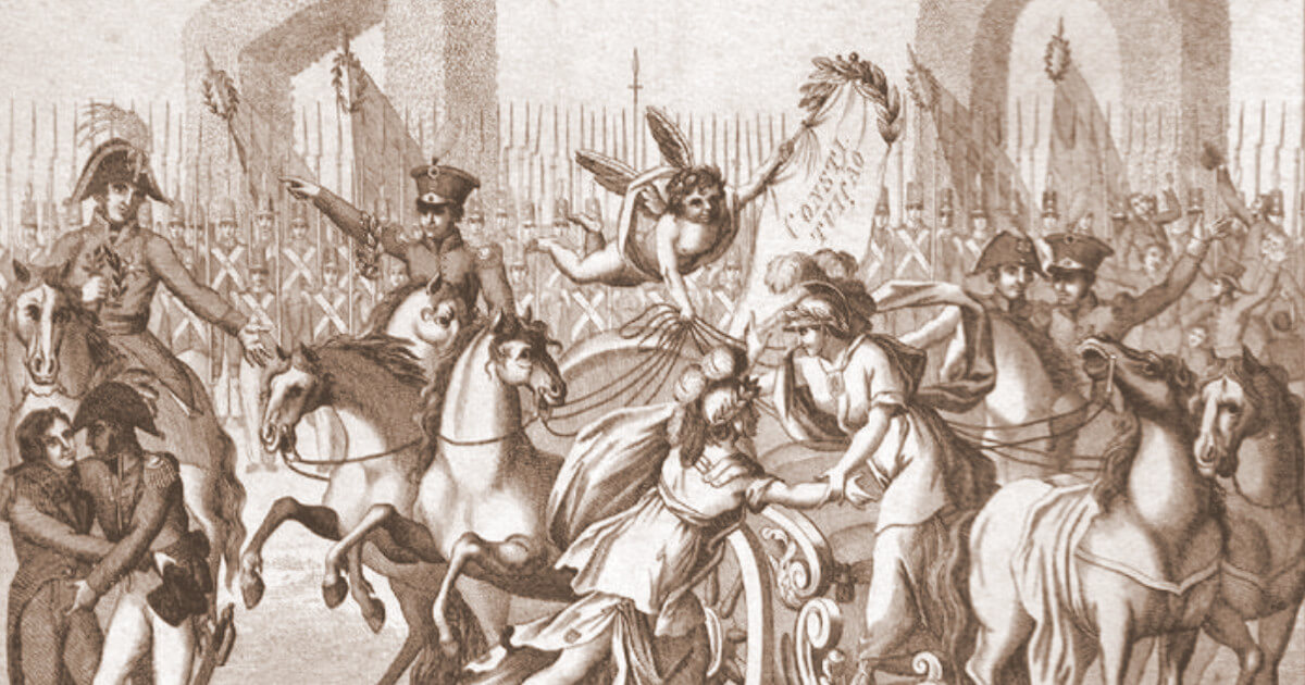 Pormenor da ilustração "Dia 1 de Outubro de 1820"
