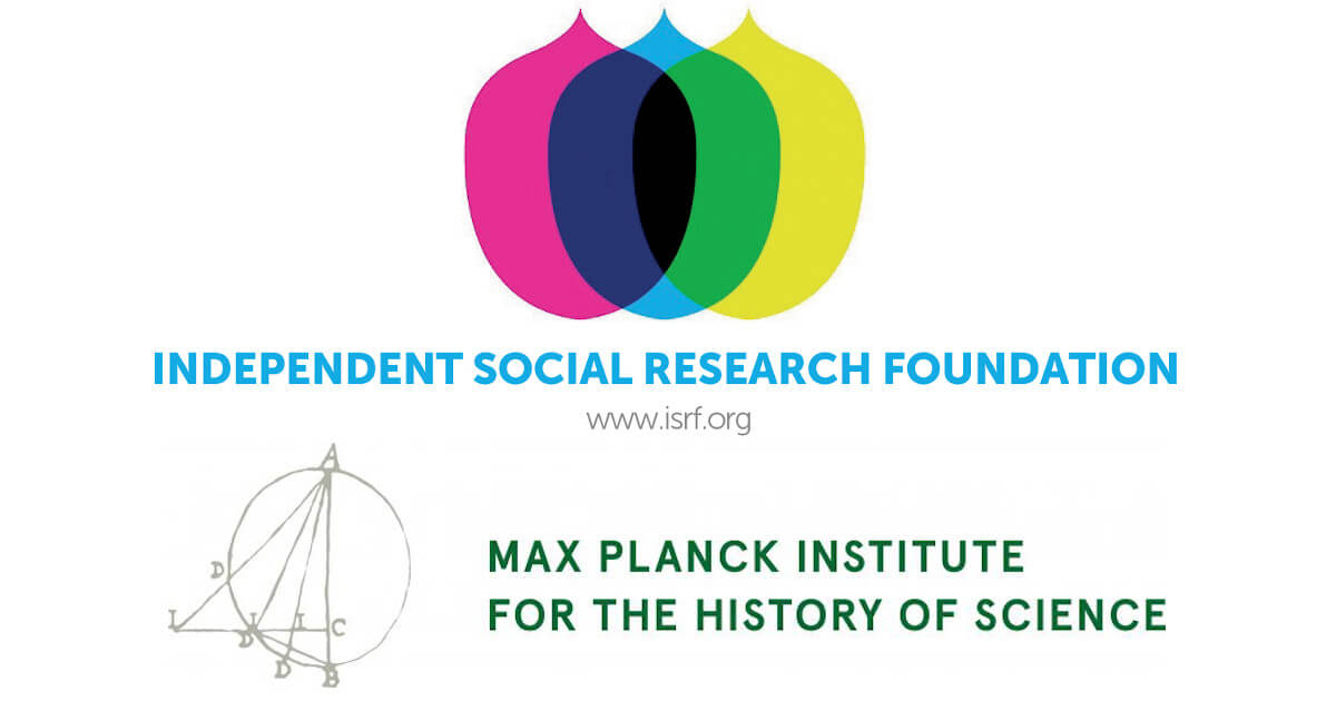 Logótipos da Indepe­­­ndent Social Research Foundation e do Max Planck Institute for the History of Science