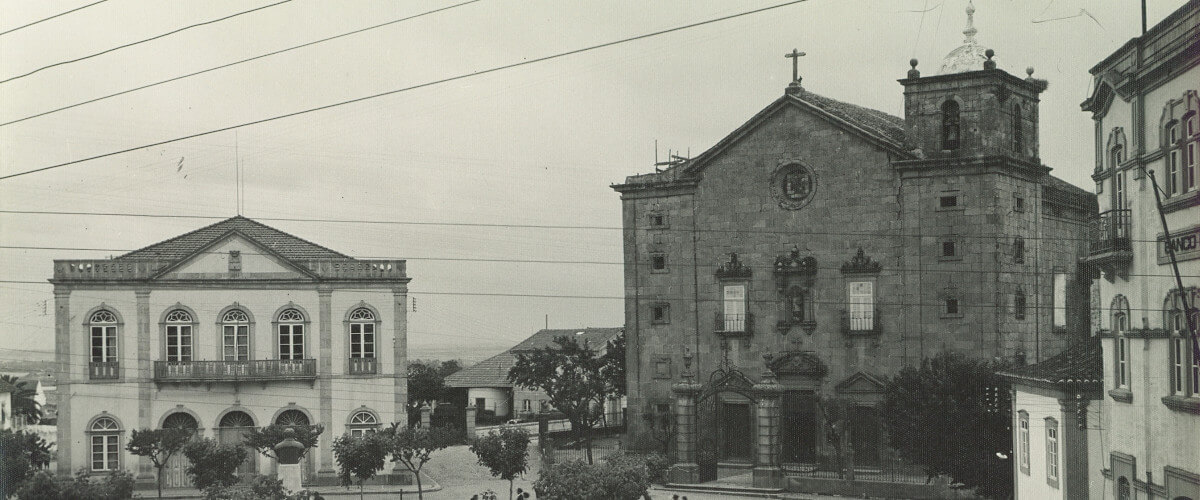 Detalhe do cartaz do VI Congresso de História Local. Fotografia antiga da cidade de Castelo Branco.