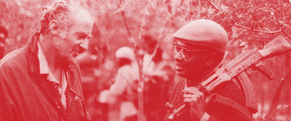 Picture of Basil Davidson and Agostinho Neto, from 1970, in Moxico, Angola.