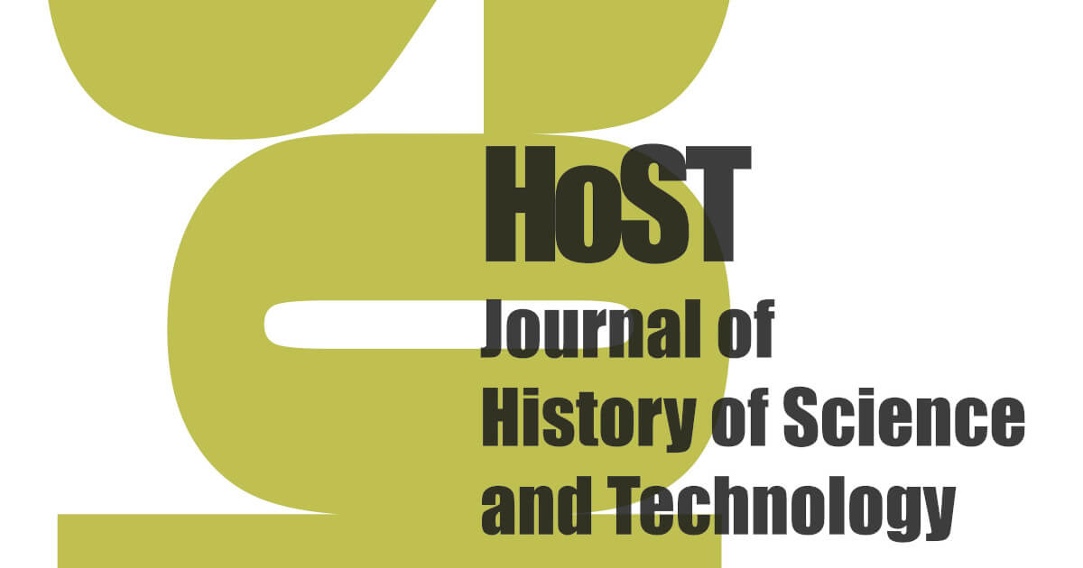 Detalhe da capa da revista HoST, Journal of History of Science and Technology