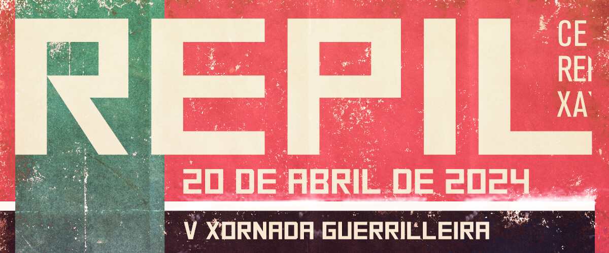 Detalhe do cartaz da quinta jornada guerrilheira de Repil, Cereixa. 20 de Abril de 2024