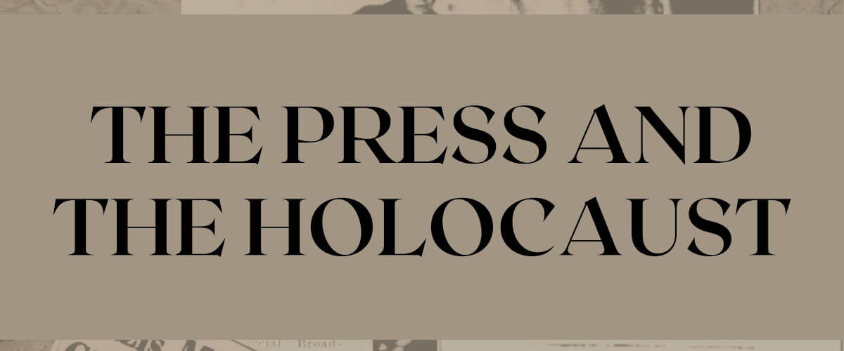 Detail of the poster for the conference “The Press and the Holocaust”.