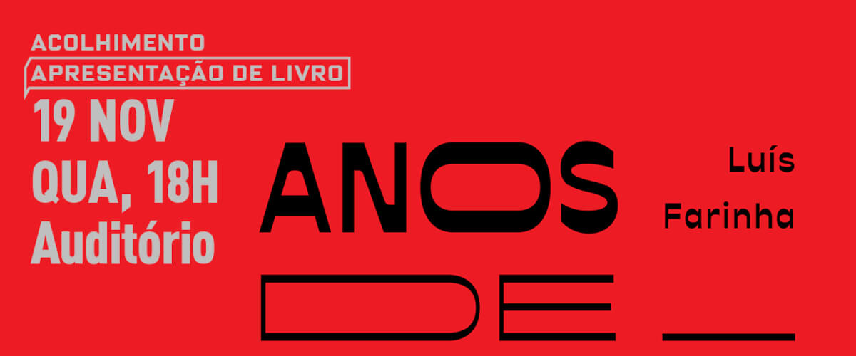 Detalhe do cartaz da apresentação do livro “Anos de Brasa”, de Luís Farinha. 19 de Novembro de 2025, quarta-feira, às 18 horas, no Auditório do Museu do Aljube.